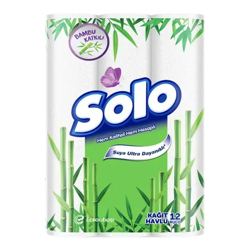 Solo Bambu Katkılı Havlu 12'Li