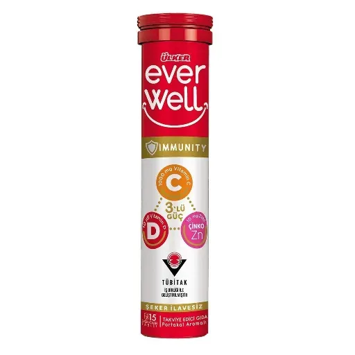 Ülker Everwell C-d-çinko-aserola Efervesan Tablet 15'Li 67.5 G