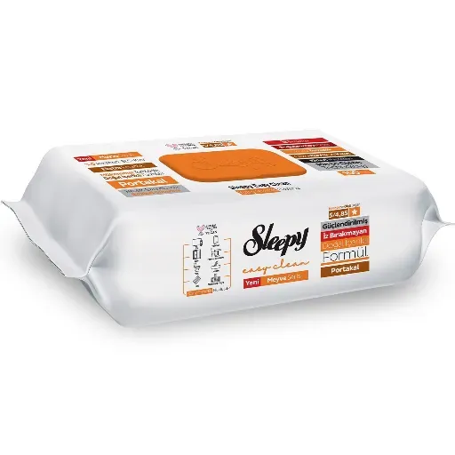 Sleepy Easy Clean Meyve Serisi Portakal Yüzey Temizlik Havlusu 100 Adet