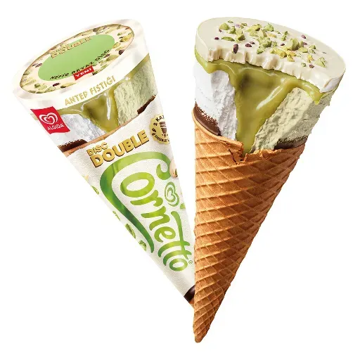 Algida Cornetto Disc Double Antep Fıstığı Beyaz Çikolata 130 Ml
