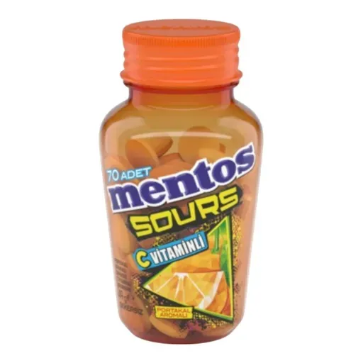 Mentos Sour Mint Portakal Aromalı 49 G