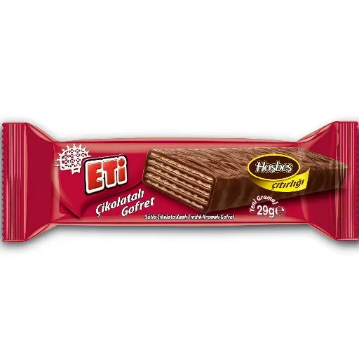 Eti Sütlü Çikolata Kaplı Fındık Kremalı Gofret 29 G