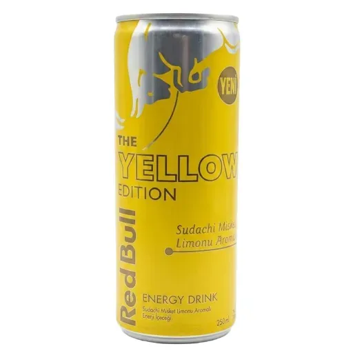 Red Bull Yellow Edition Sudachi Misket Limon Aromalı Enerji İçeceği 250 Ml